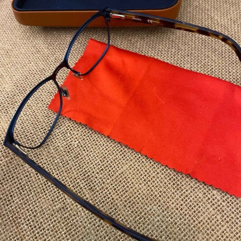 Fossil Navy and Tortoise Eyeglasses